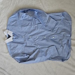 Baby blue and white JCrew Thompson Thirstings button shirt size M 15 - 15.5